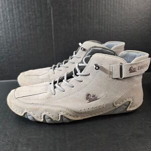DBECK‎ Men Grey Suede High Top Casual Shoes Sneakers Size 40